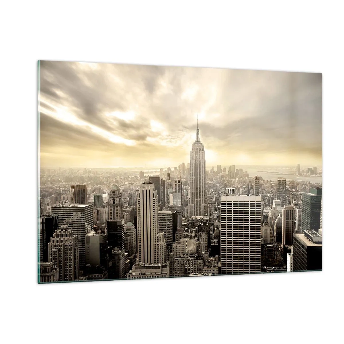 Obraz na skle - New York utkaný z šedi - 120x80 cm