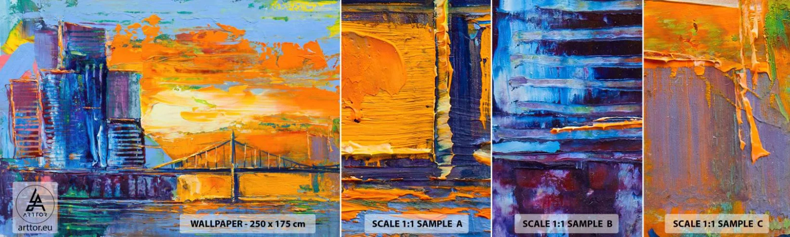 Vzor Fototapety Samolepicí Deluxe Sticker - Kultura a příroda - Abstrakce, Město, Kus - 100x30 cm