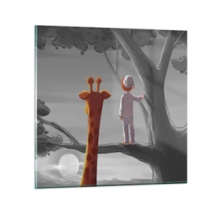 Obraz na skle - Fakt se to děje - 40x40 cm