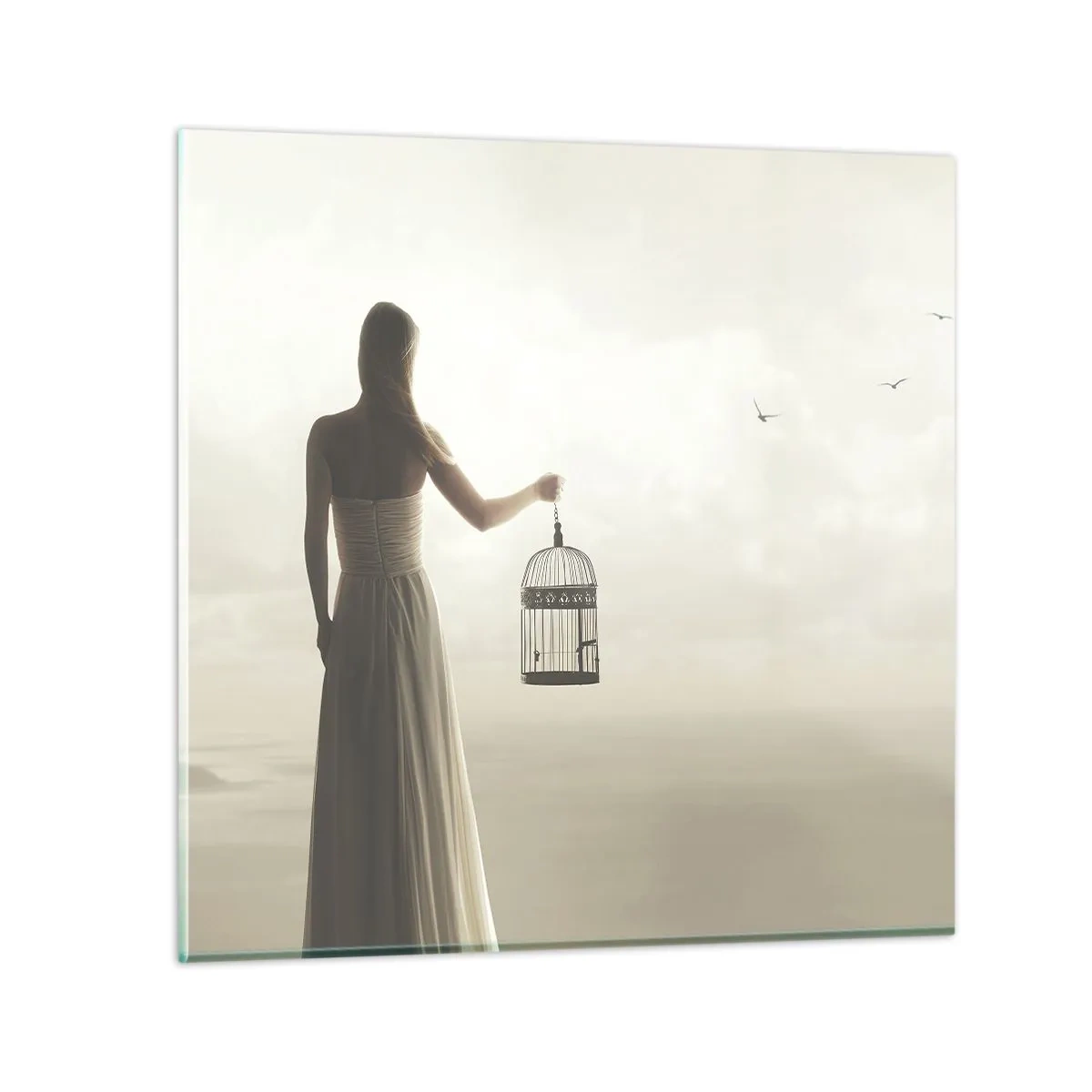 Obraz na skle - Buď svobodná - 50x50 cm