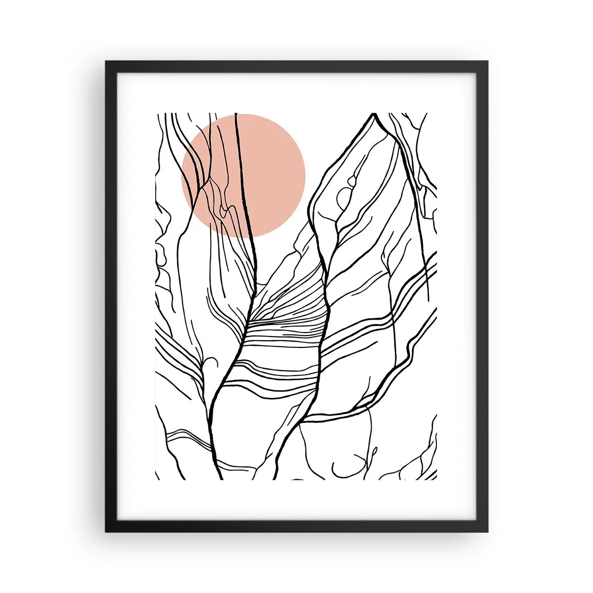 Plakát v černém rámu - V síti větviček - 40x50 cm