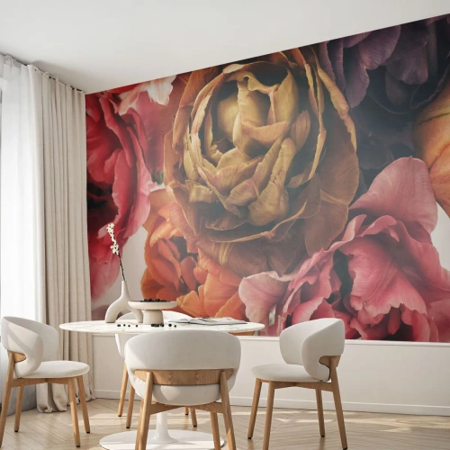 Fototapeta Samolepicí Deluxe Sticker - Oslava života - Kytice květin, Květiny, Pivoňka - 100x70 cm