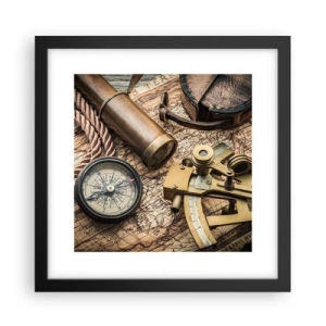 Plakát v černém rámu - Urči směr - 30x30 cm