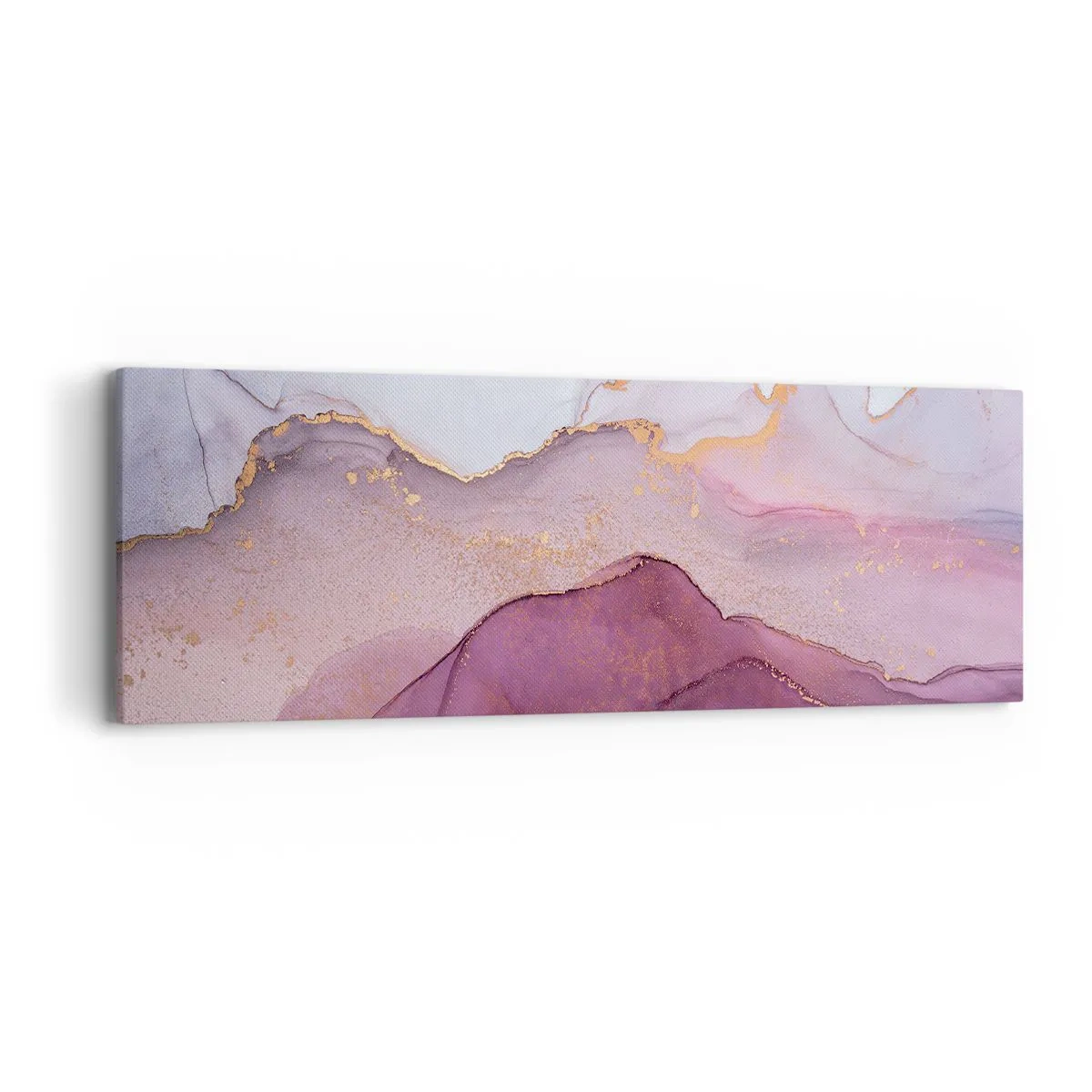 Obraz na plátně - Fialové a lilové vlny - 90x30 cm