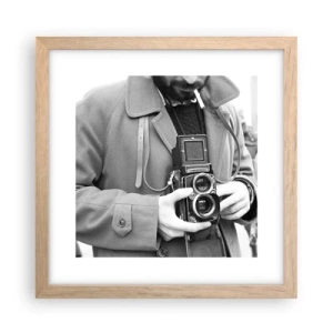 Plakát v rámu světlý dub - V retro stylu - 30x30 cm