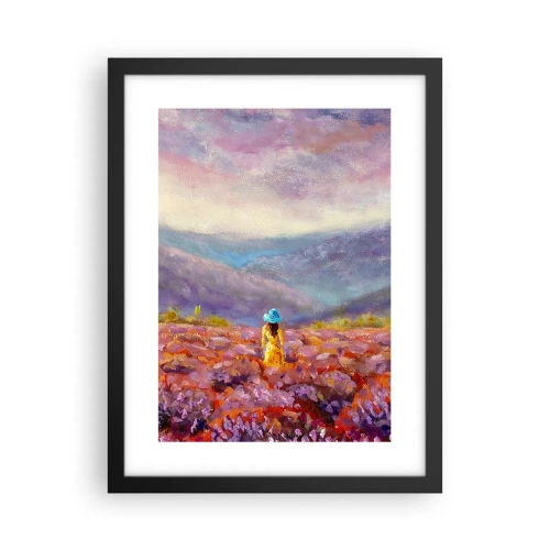 Plakát v černém rámu - V levandulovém světě - 30x40 cm