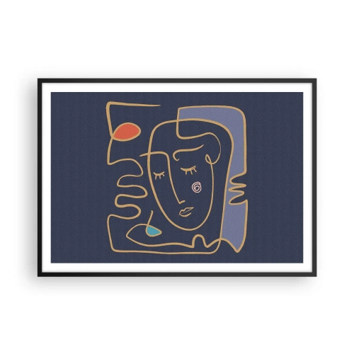 Plakát v černém rámu - V zádumčivosti - 100x70 cm