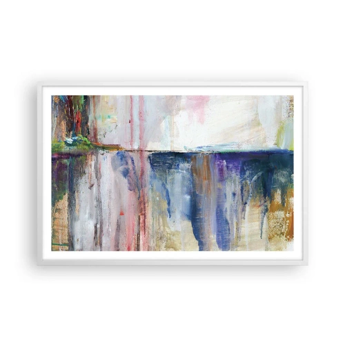 Plakát v bílém rámu - Barevné dojmy a asociace - 91x61 cm