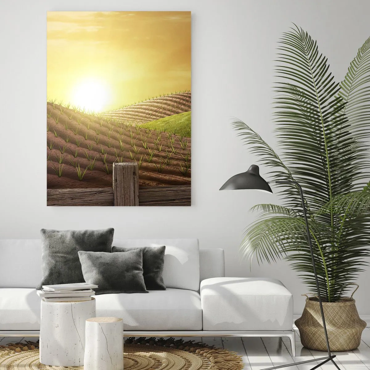Obraz na skle - Farma jako z pohádky - 50x70 cm