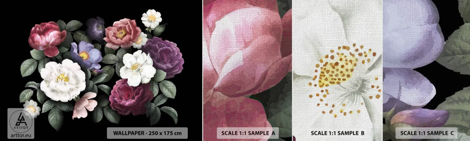 Vzor Fototapety Premium Canvas - Z anglické zahrady - Květiny, Kytice květin, Květinové aranžmá - 100x30 cm