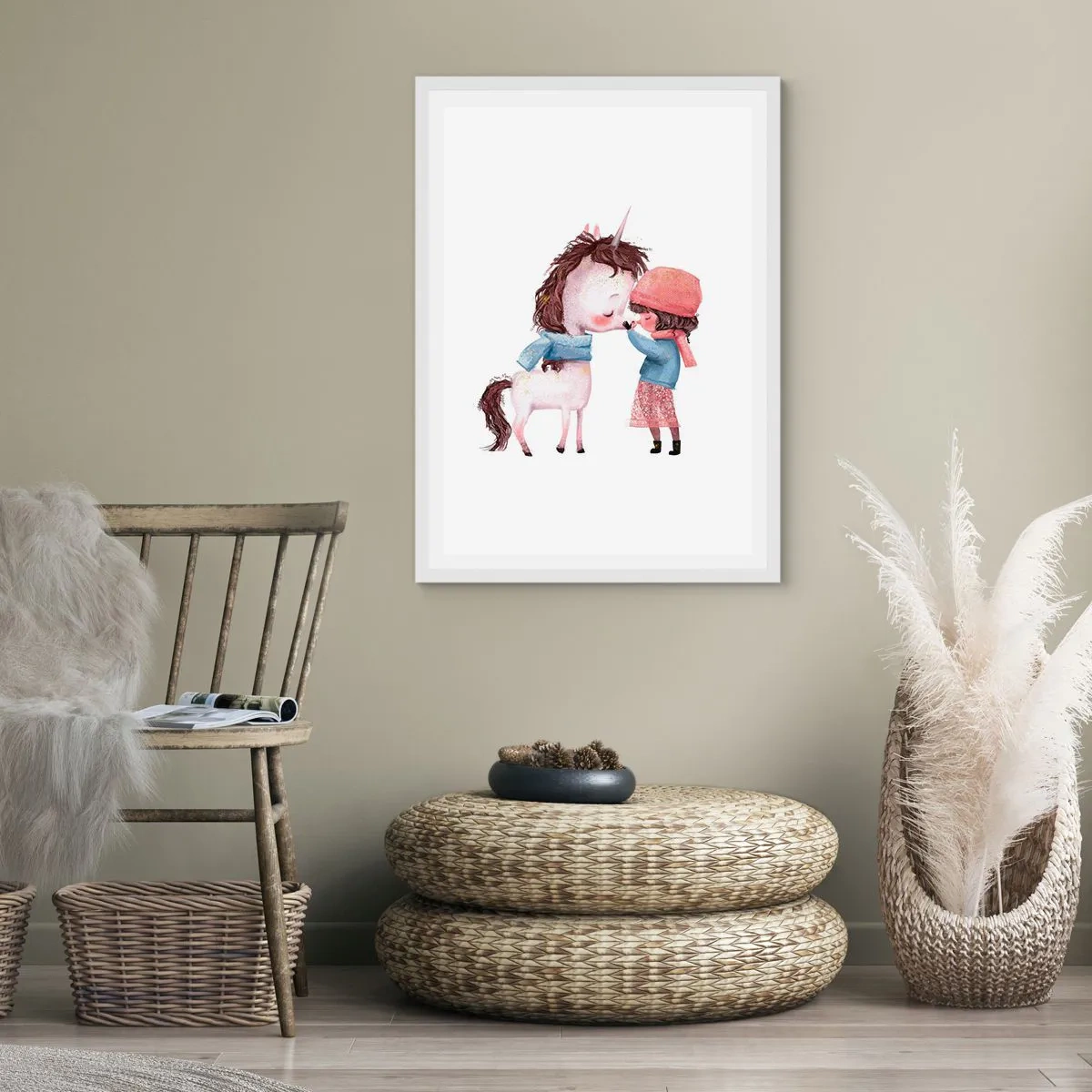 Plakát v bílém rámu - Zimní příběh - 70x100 cm