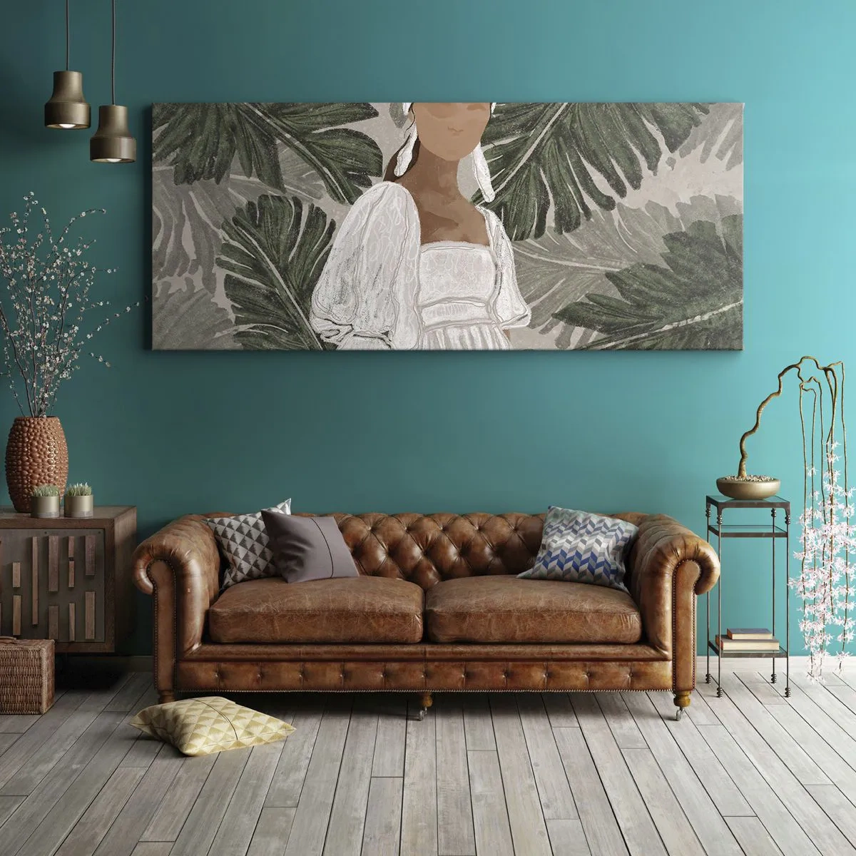 Obraz na plátně - Exotický portrét - 100x40 cm
