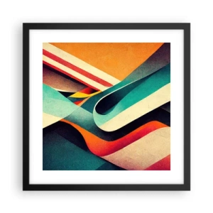 Plakát v černém rámu - Intenzivní kompozice - 40x40 cm