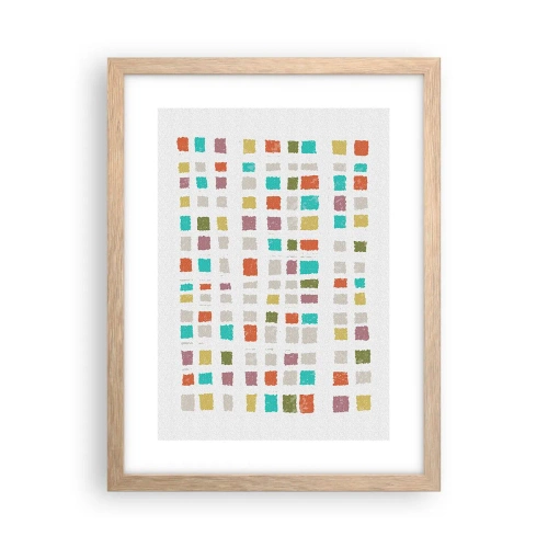 Plakát v rámu světlý dub - Neznámá hra - 30x40 cm
