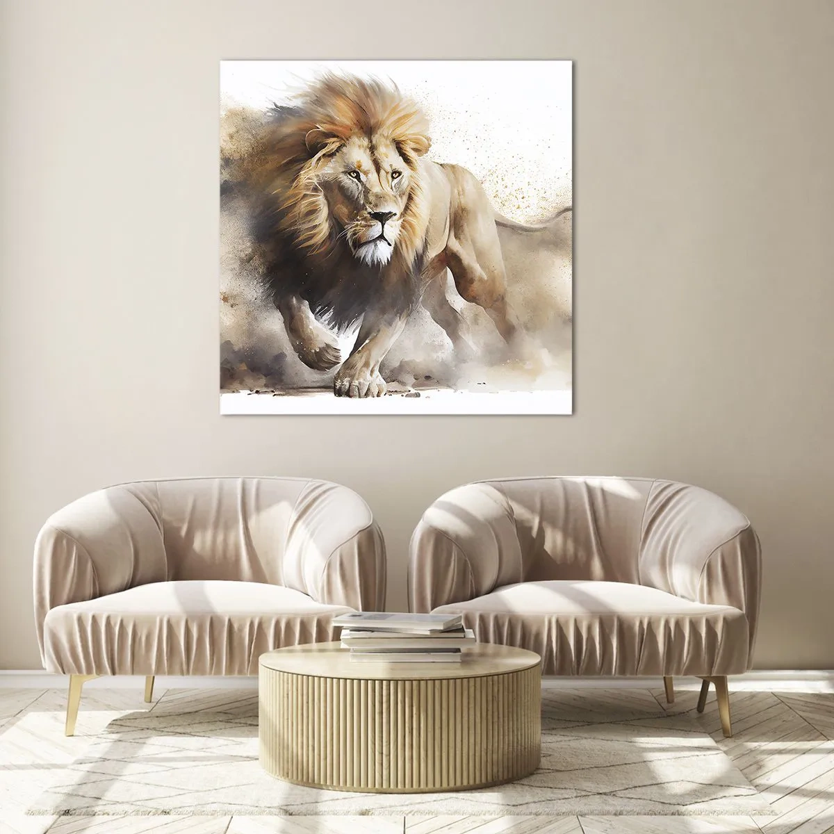Obraz na skle - Král se pohnul - 70x70 cm