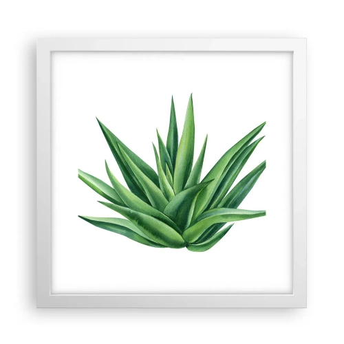 Plakát v bílém rámu - Zelená – síla – život - 30x30 cm