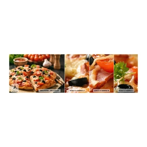 Vzor Fototapety Samolepicí Deluxe Sticker - Opět jsi měl štěstí - Gastronomie, Pizza, Rajče - 100x30 cm