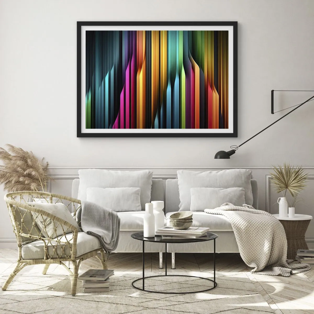 Plakát v černém rámu - Světelné varhany - 70x50 cm