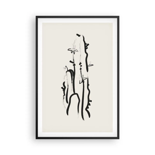 Plakát v černém rámu - Kvetoucí bylina - 61x91 cm
