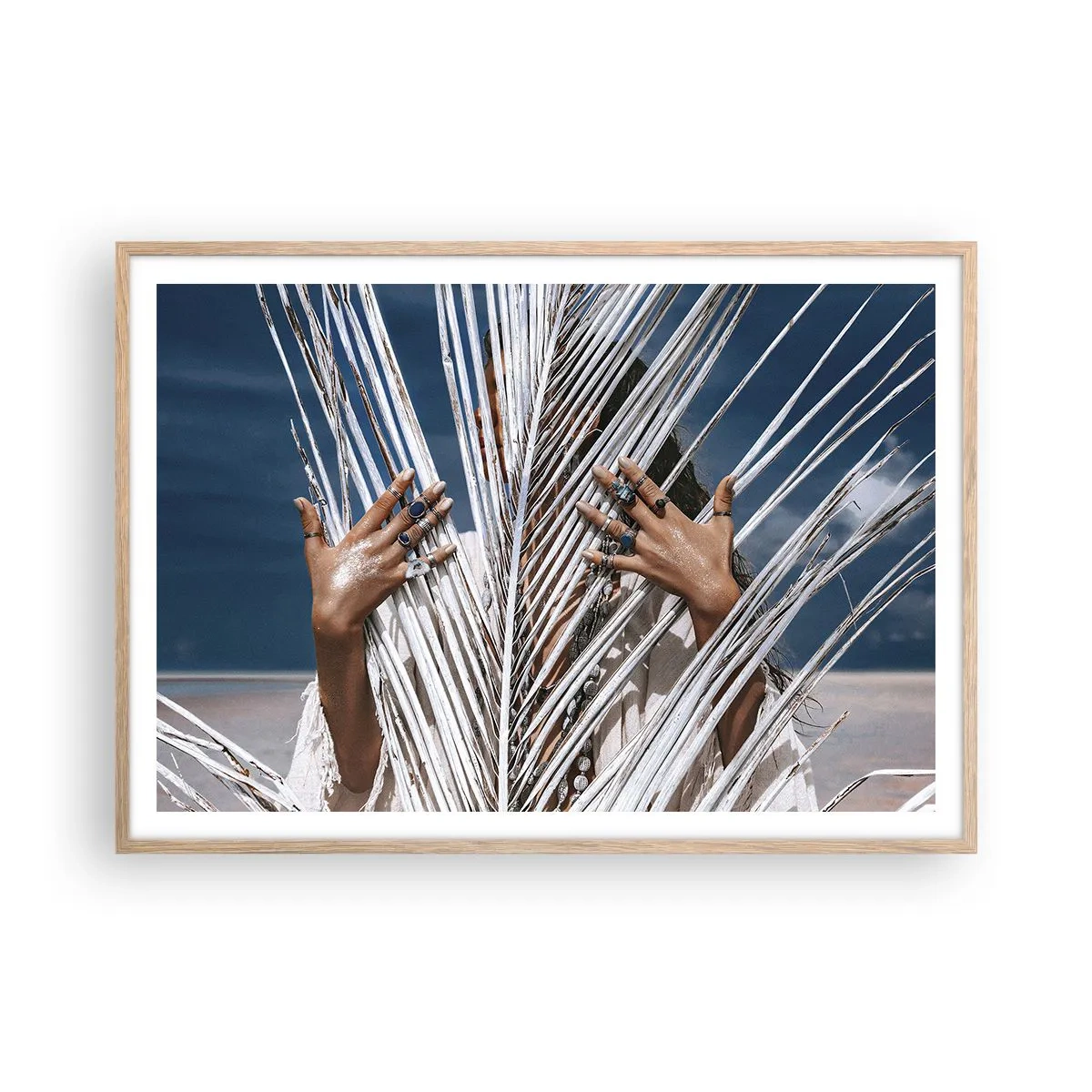 Plakát v rámu světlý dub - Šamanová holka? - 100x70 cm