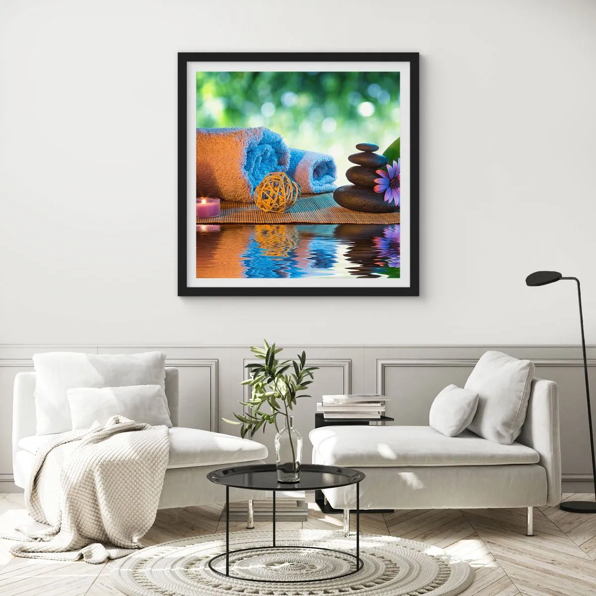 Plakát v černém rámu - Čas pro tělo - 50x50 cm