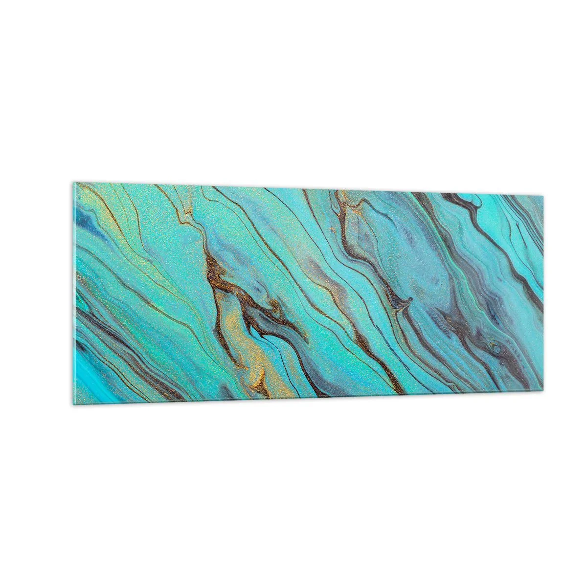 Obraz na skle - Tyrkysový příliv - 100x40 cm
