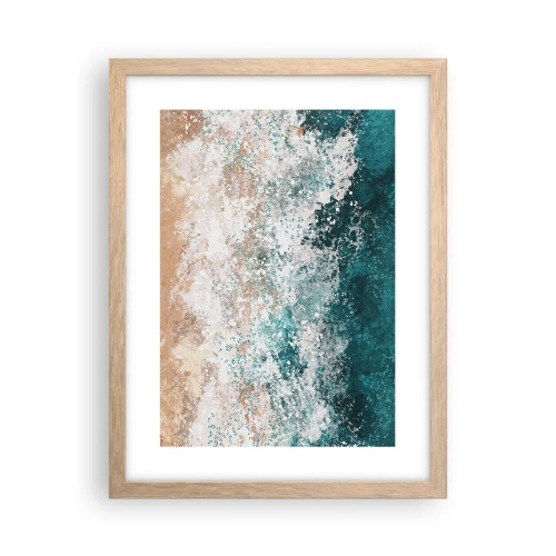 Plakát v rámu světlý dub - Mořské příběhy - 30x40 cm