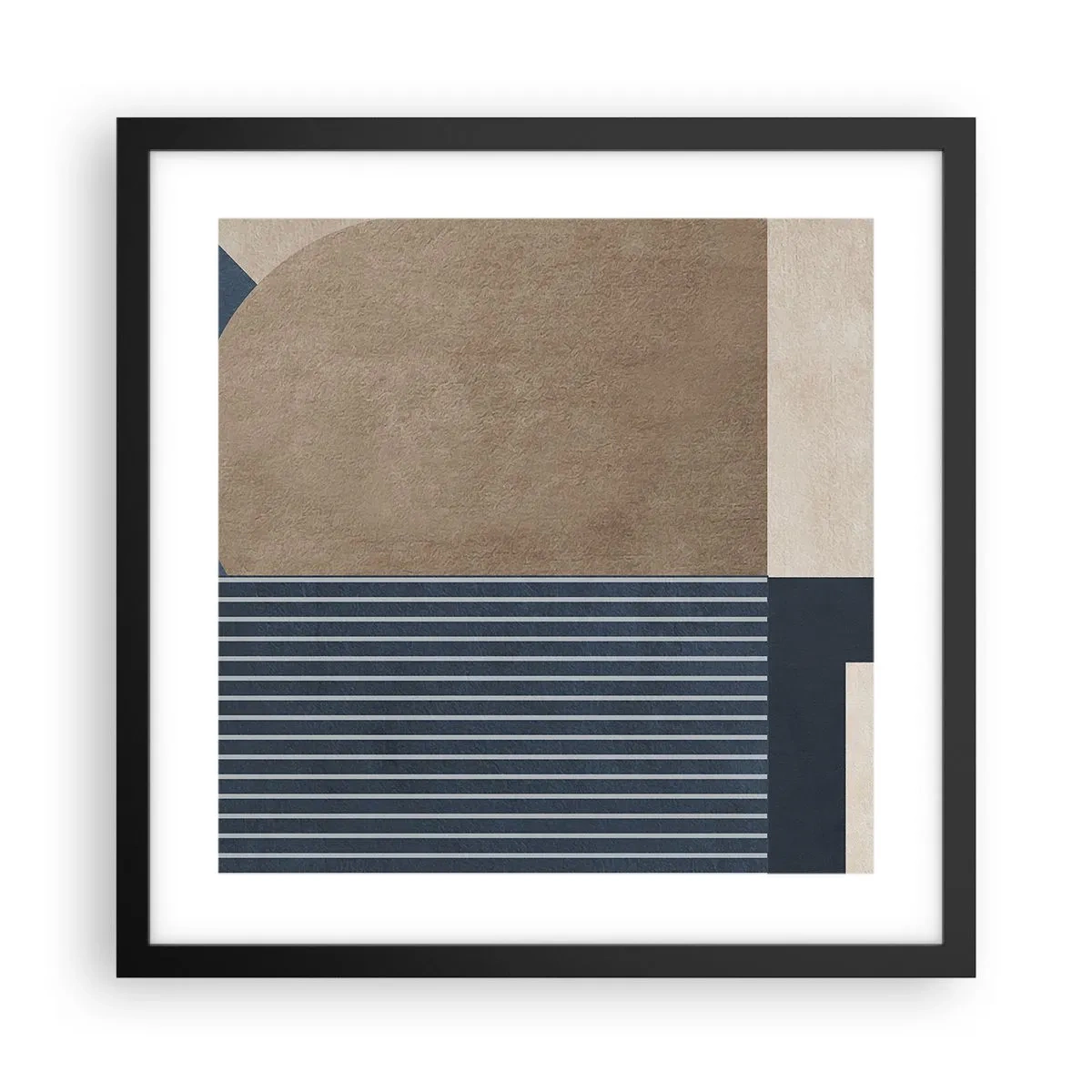 Plakát v černém rámu - Kompozice jednoduchosti a kulatosti - 40x40 cm