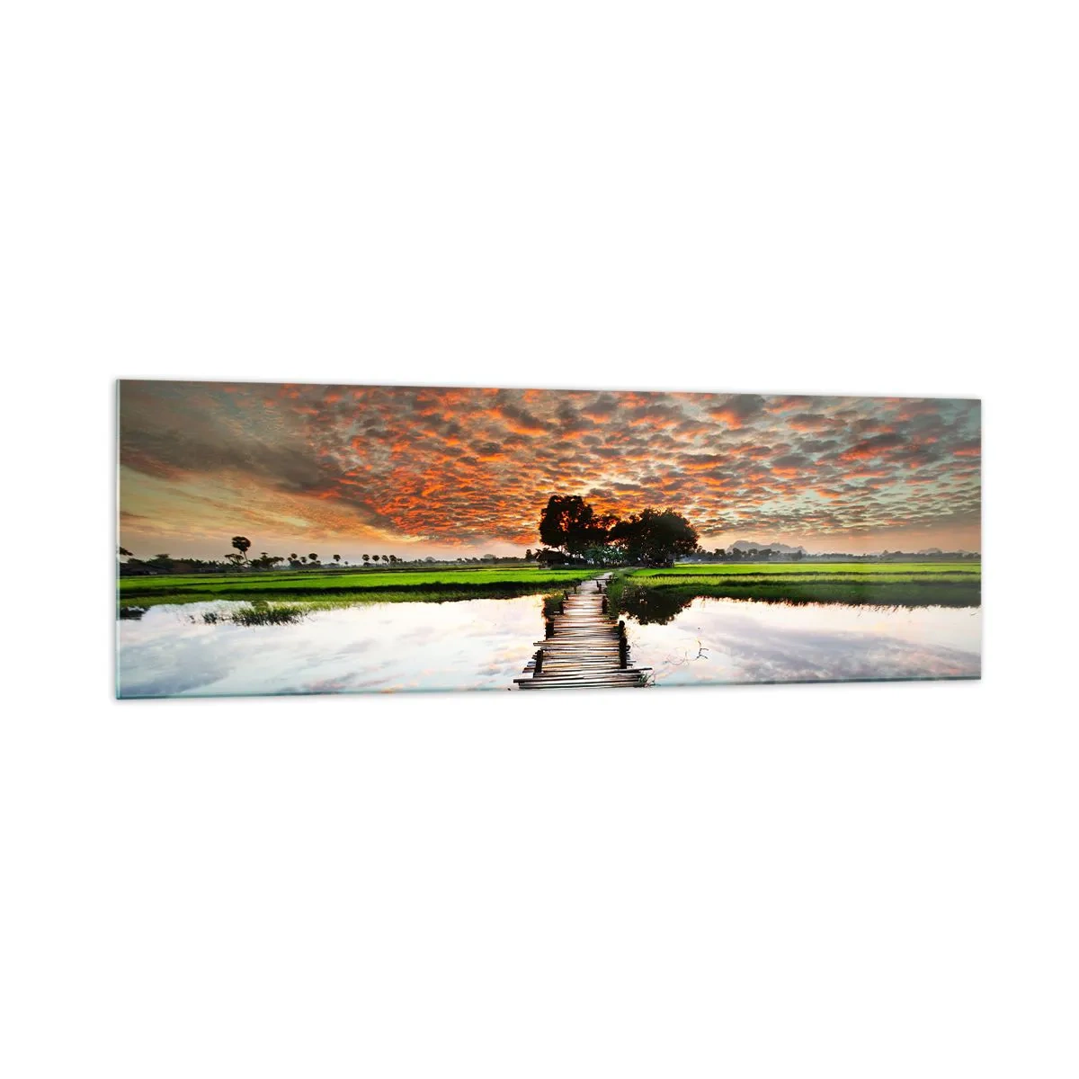 Obraz na skle - Roztáhněte ruce - dýchejte  - 160x50 cm