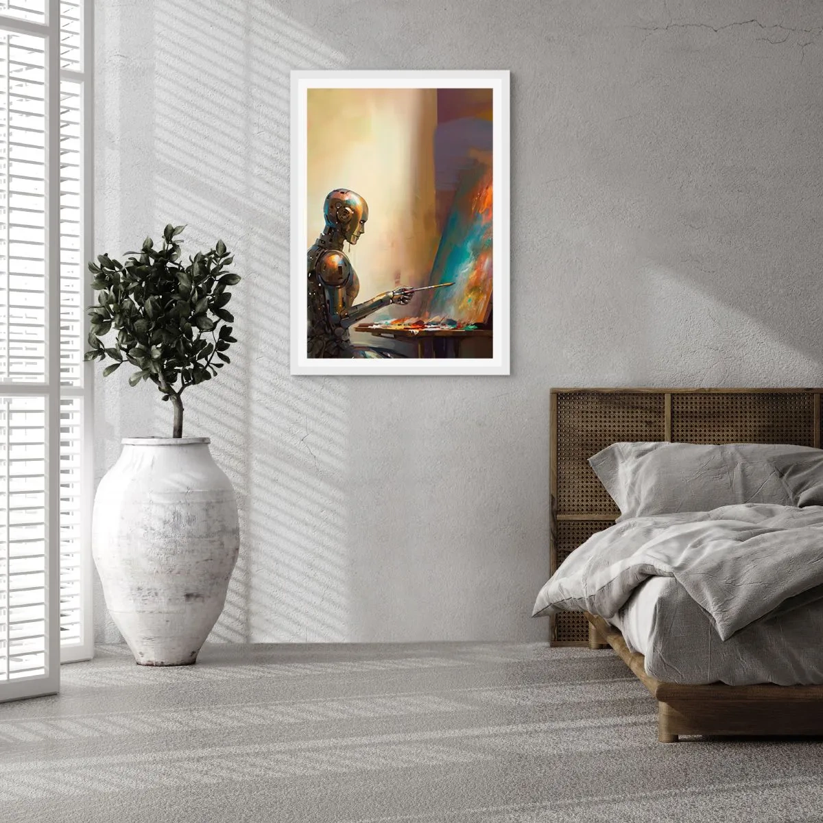 Plakát v bílém rámu - Umění budoucnosti - 40x50 cm