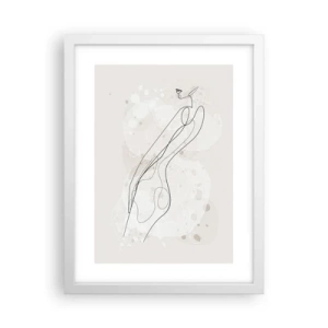 Plakát v bílém rámu - Zabloudit pohledem - 30x40 cm