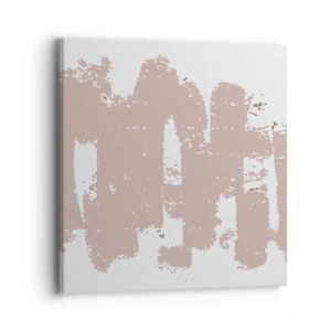 Obraz na plátně - Abstrakce v jemné růžové - 40x40 cm
