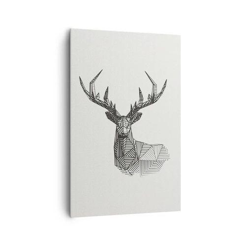 Obraz na plátně - Jelen v kubistickém stylu - 80x120 cm