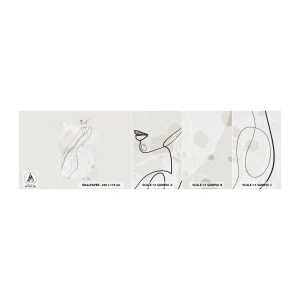 Vzor Fototapety Samolepicí Deluxe Sticker - Zabloudit pohledem - Grafika, Kresba tužkou, Ženy - 100x30 cm