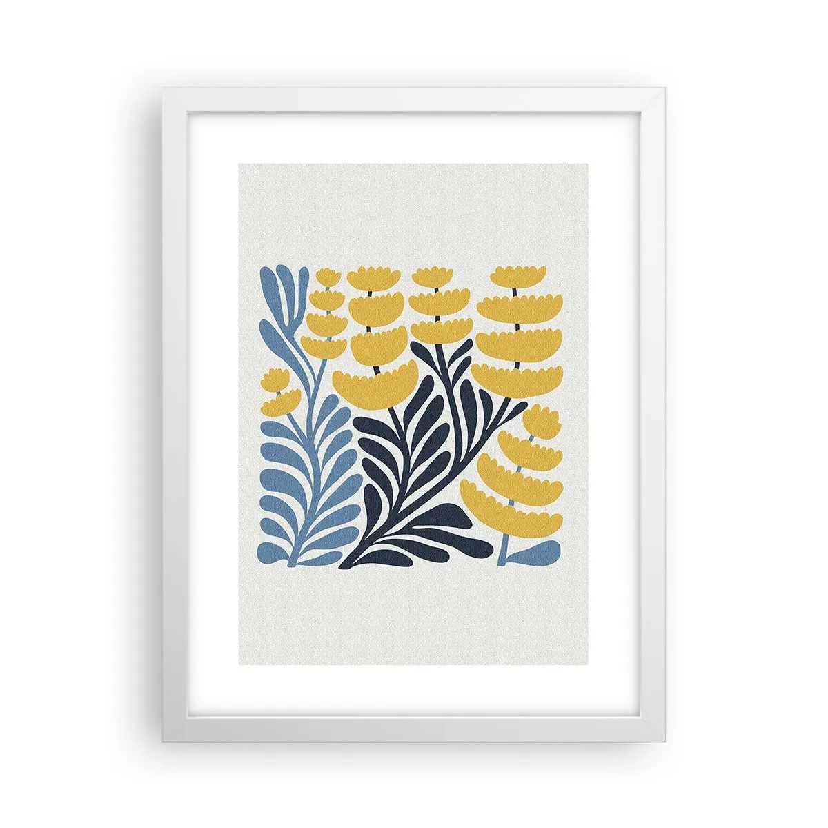 Plakát v bílém rámu - Sluneční záhon - 30x40 cm