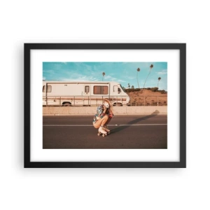 Plakát v černém rámu - Usmějte se! - 40x30 cm