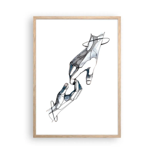 Plakát v rámu světlý dub - Dobré gesto - 50x70 cm