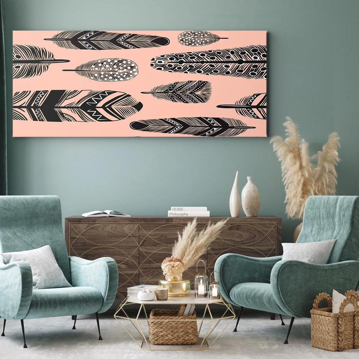 Obraz na plátně - Indiánská kolekce - 100x40 cm