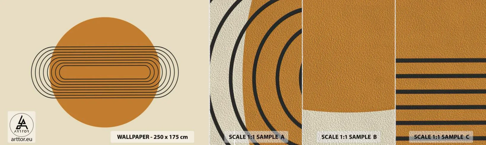 Vzor Fototapety Premium Sand - Dokonalý plán - Abstrakce, Grafika, Moderní vzor - 100x30 cm