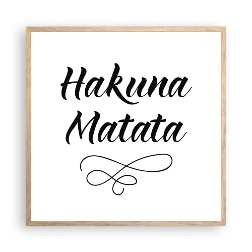 Plakát v rámu světlý dub - Nejlepší rada - 60x60 cm