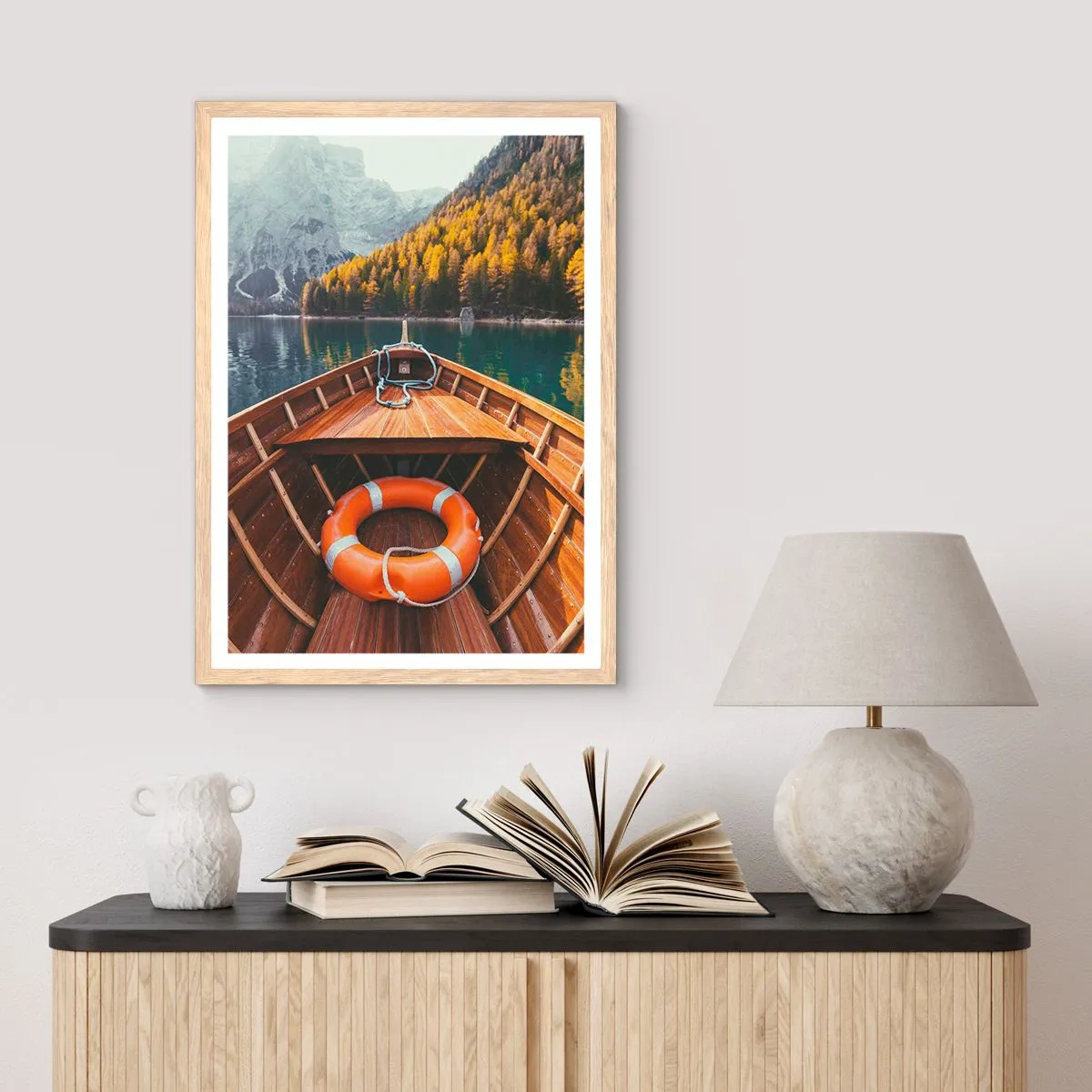 Plakát v rámu světlý dub - Horská túra - 70x100 cm