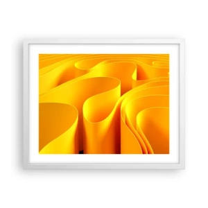 Plakát v bílém rámu - Jako sluneční vlny - 50x40 cm