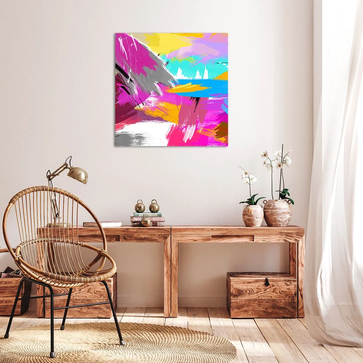 Obraz na plátně - Šmouha, šmouha, sama šmouha - 50x50 cm