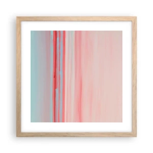 Plakát v rámu světlý dub - Abstrakce za úsvitu - 40x40 cm
