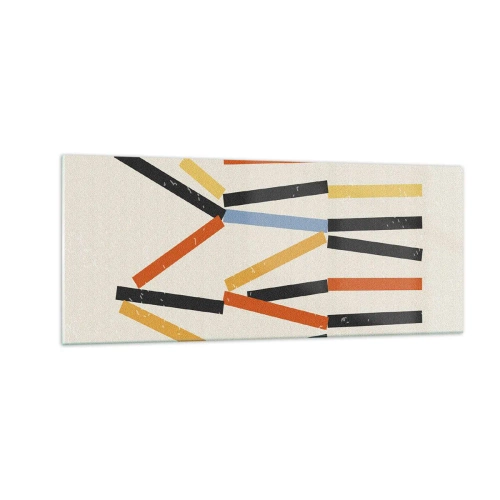 Obraz na skle - Kompozice na úrovni - 100x40 cm