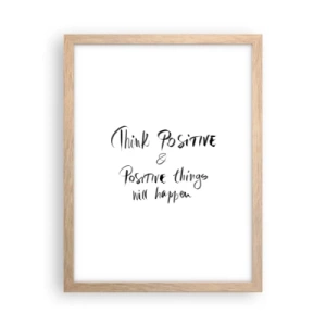 Plakát v rámu světlý dub - Jak žít? - 30x40 cm