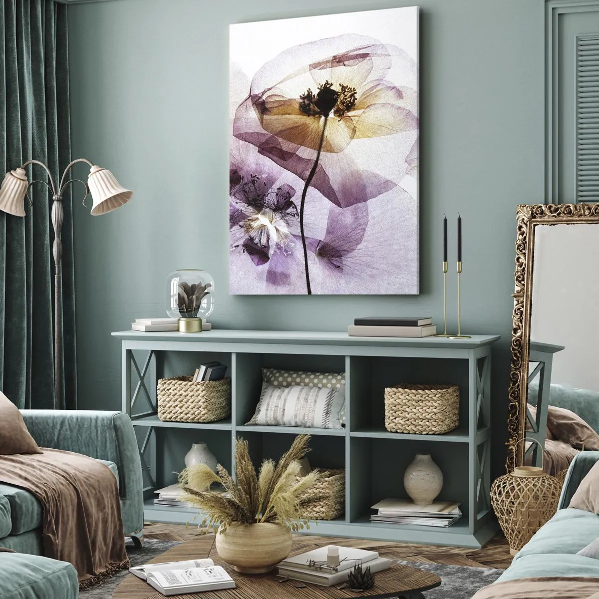 Obraz na plátně - Průhledné těla květin - 50x70 cm