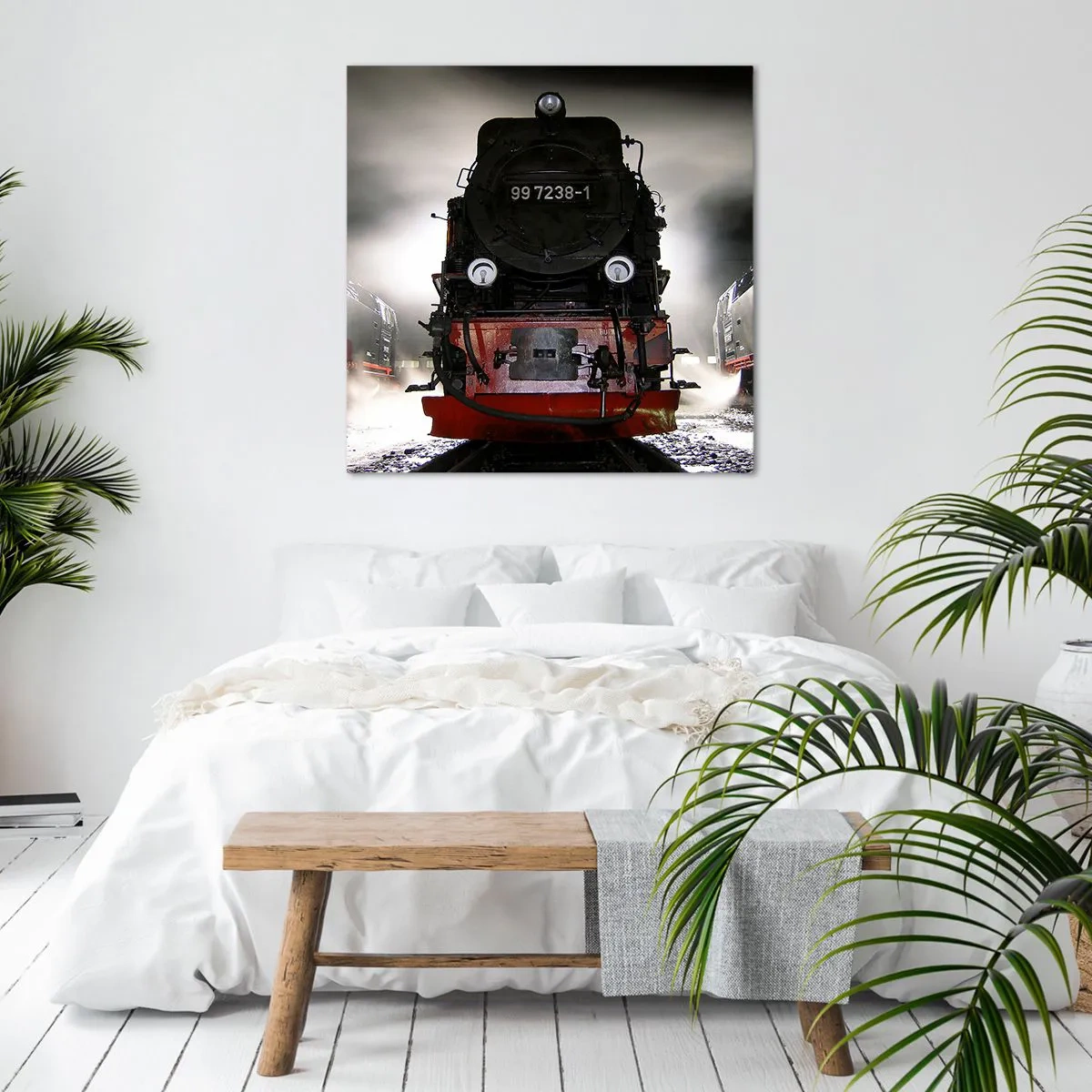 Obraz na plátně - Stojí a sápe, funí a fouká - 60x60 cm