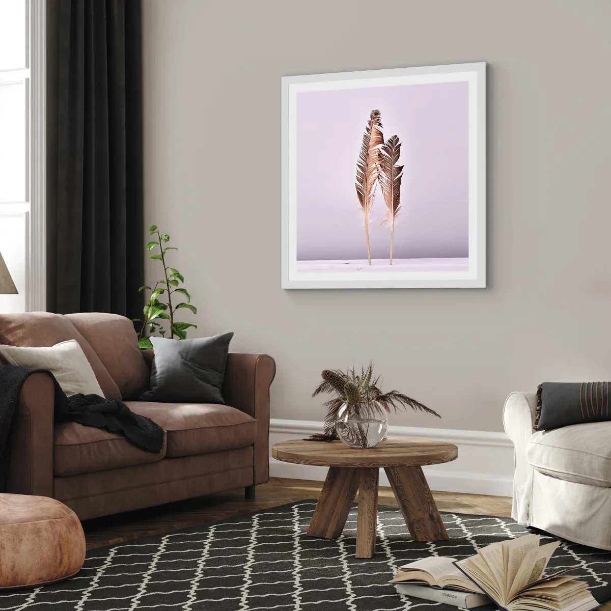 Plakát v bílém rámu - Proti nicotě - 30x30 cm