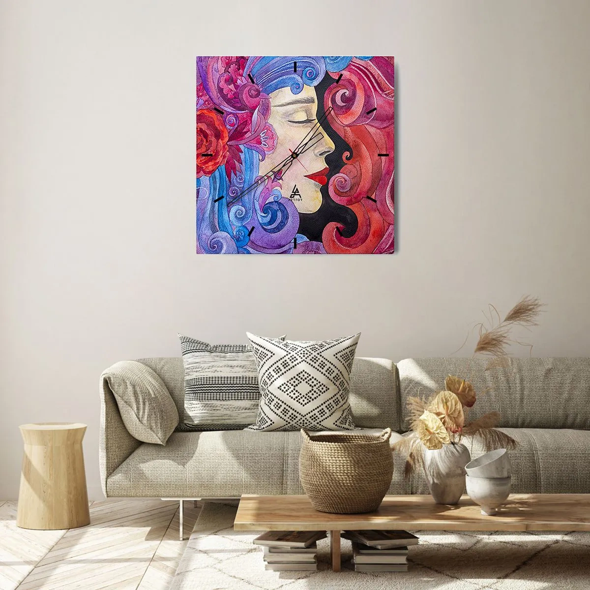 Nástěnné hodiny - Secese stále živá - 40x40 cm